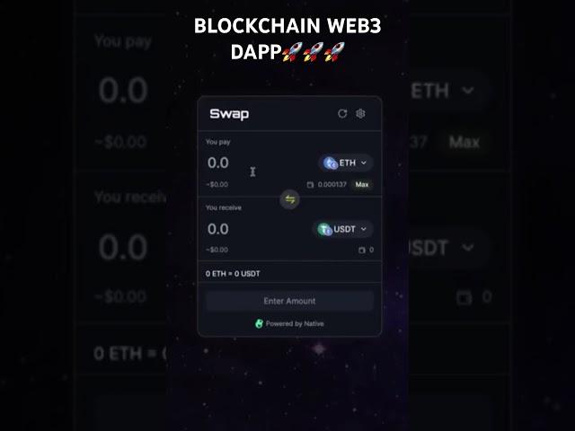 CREATE BLOCKCHAIN WEB3 DAPP #dex #cryptocurrencyexchange #defi