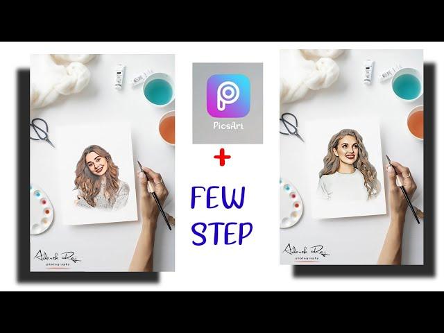 How to edit photos in #picsart || #Sketch paint editing || girls sketch editing & manipulation