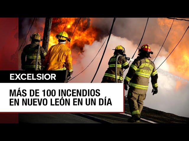 Nuevo León arde por ola de incendios propagados por fuertes vientos