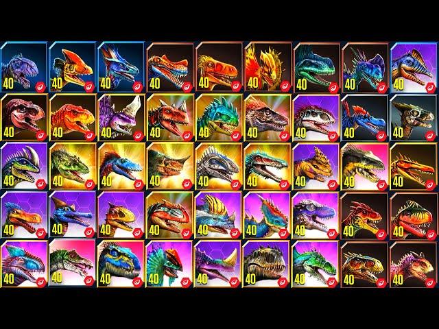 ALL SUPERSAURUS CARNIVORES MAX LV 40 UNLOCK PROTEROGYRINUS | JURASSIC WORLD THE GAME