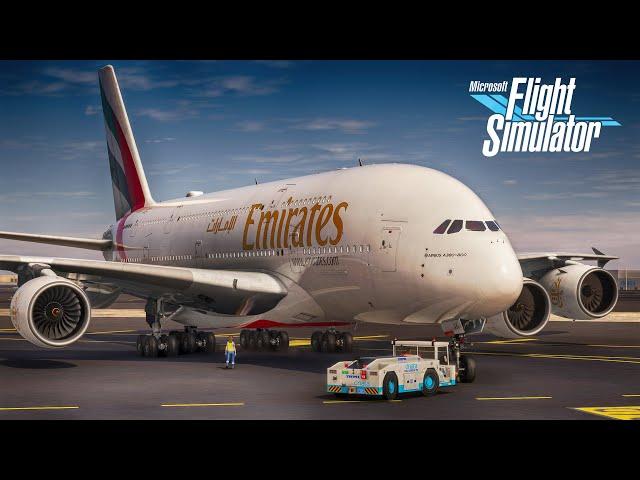 Dubai to Johannesburg | Full Emirates A380 Flight | MSFS 2020 | FlyByWire A380X | Stunning Sunrise