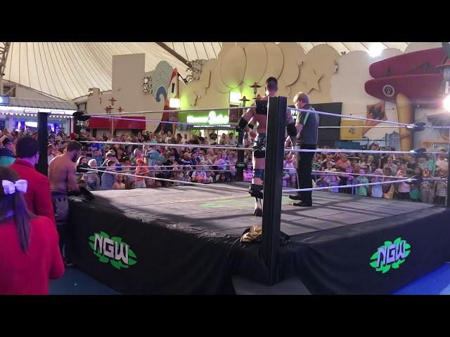 Lucas Steel (w/ Nathan Cruz) Vs Adam 'Flex' Maxted. NGW Butlins Skegness. 30/07/2018