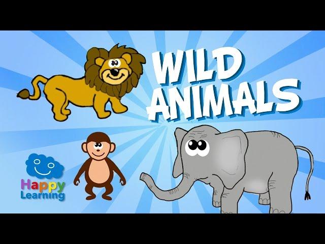 Aprende inglés. Los Animales Salvajes en Inglés. Videos Educativos para Niños