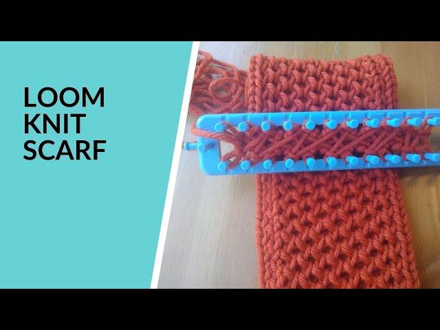 Loom Knit Criss Cross Stitch Scarf | Double Knitting