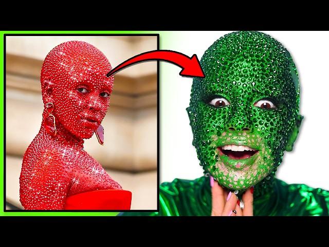 I Tried Sticking 30,000 Crystals on My Face