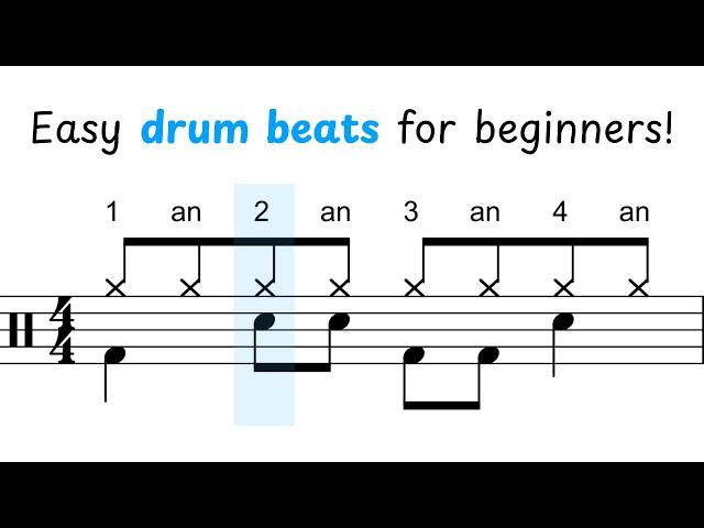 Lesson 11: Bass & Snare Variations for Eighth-Note Time | 50 Drum Lessons For Beginners