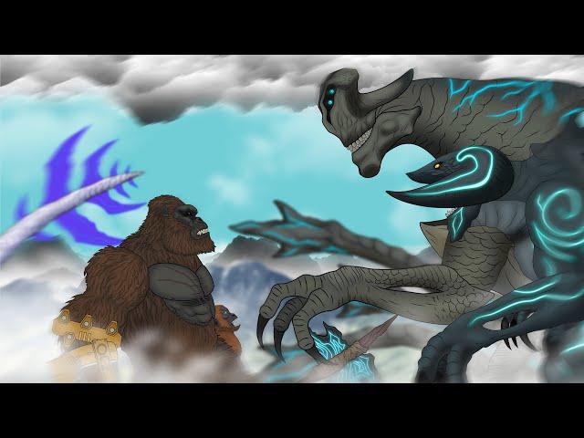 Shimo & Kong vs Slattern , Scunner  : Monsterverse x Pacific Rim 2 | ANIMATION