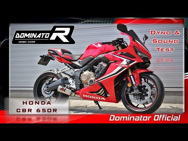 Honda CBR 650R  Dyno  Pure Sound  Dominator Full System HQ Sound  Exhaust Compilations