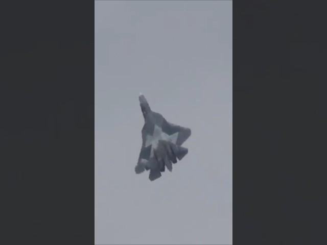 U.S. rival Russia's Su-57 stealth fighter performs special maneuvers