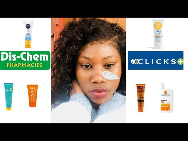 Cheap sunscreen for glowy skin and even tone  from clicks and dis-chem |NO WHITE CAST|#blackgirl