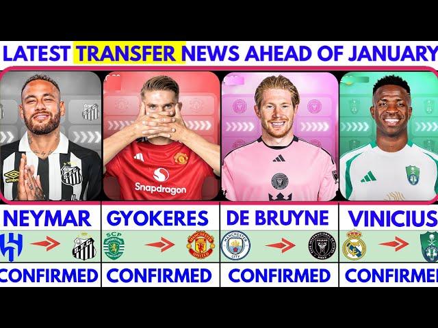 THE LATEST CONFIRMED TRANSFER NEWS AND RUMOURS TRANSFERS 2024|NEYMAR, GYOKERES, DE BRUYNE, VINICIU