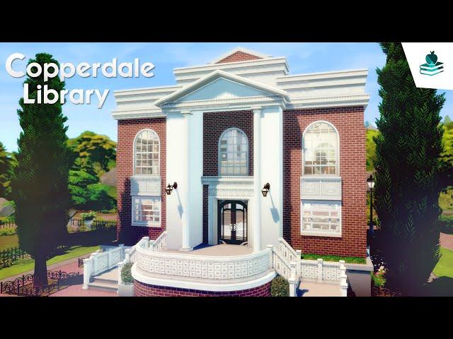 How I Built the Copperdale Library! ️ | The Sims 4 High School Years | Speed Build | No CC