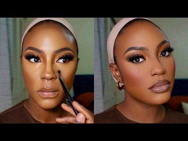 DETAILED BEGINNER MAKEUP TUTORIAL || THE CORRECT ORDER OF MAKEUP APPLICATION #darkskin #brownskin