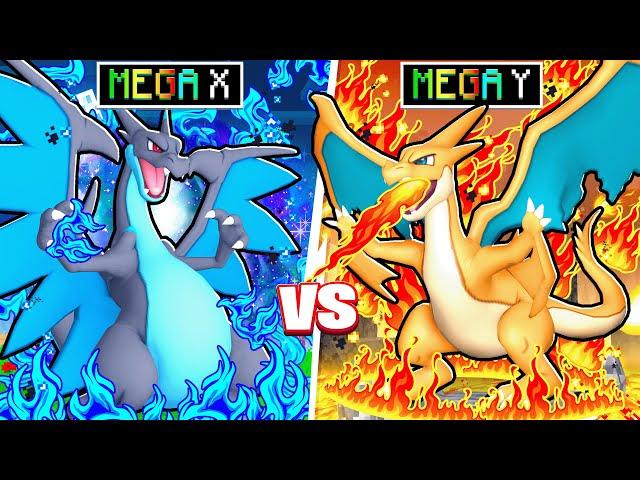 Mega CHARIZARD X Vs Mega CHARIZARD Y in Minecraft PIXELMON!