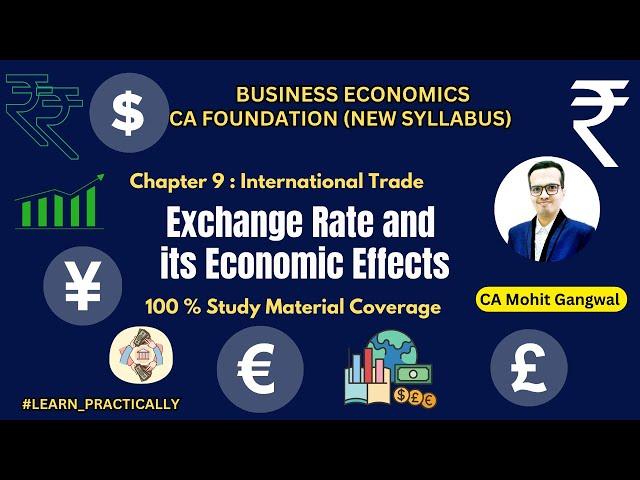 Exchange rate and its Economic Effects Unit 4 International Trade| CA Foundation | Full SM Revision