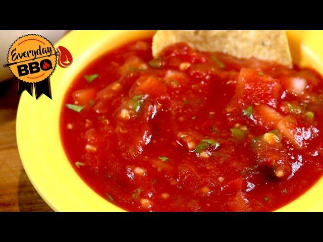 EASY Salsa Recipe - How To Make Homemade Restaurant Salsa in 5 Minutes!  Fast Easy Delicious Salsa