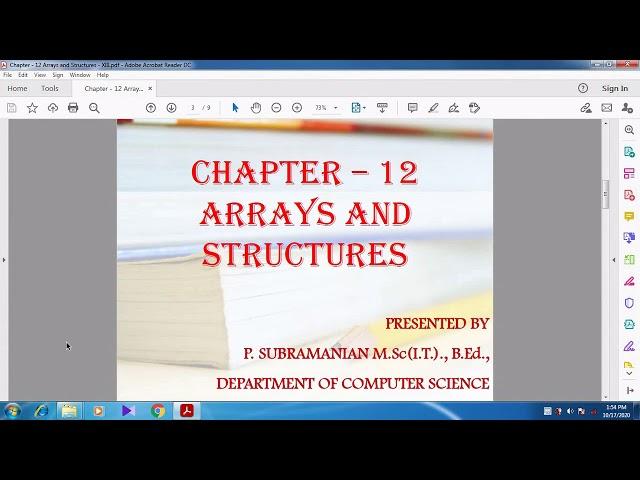 Memory Representation of 2D Array, Types of 2D Array, Row Major & Column Major Order.