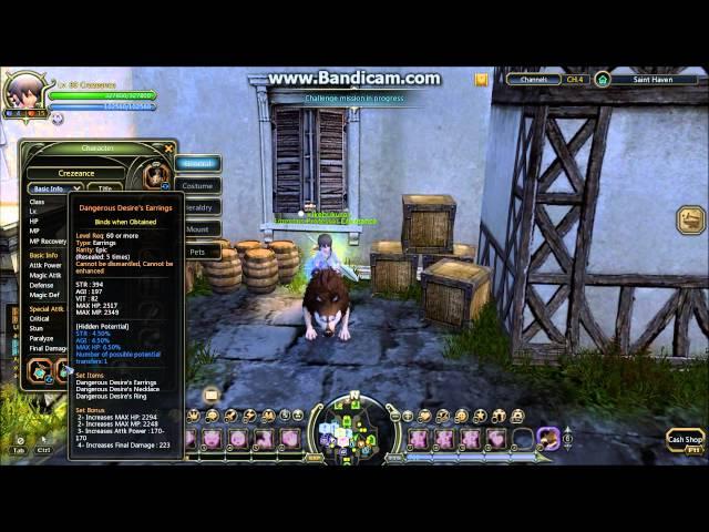 Dragon Nest SEA - Crezeance's Level60 Item and Skill Build