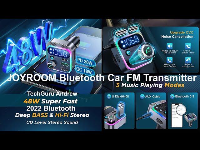 JOYROOM Bluetooth Car FM Transmitter PD & QC3 48W