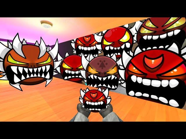 Saving RedDemonFace From Geometry Dash Emoji "BLOOD IN THE BATH" And Lobotomy Dash Nextbot Gmod