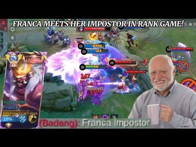 FRANCA MEETS HER IMPOSTOR IN RANK GAME! LOLO REMS RAPPING SESSION | MLBB