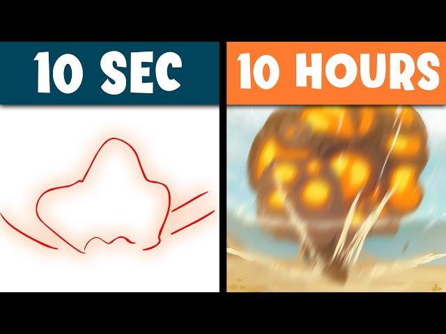 Animating an Explosion in 10 Seconds vs 10 Hours