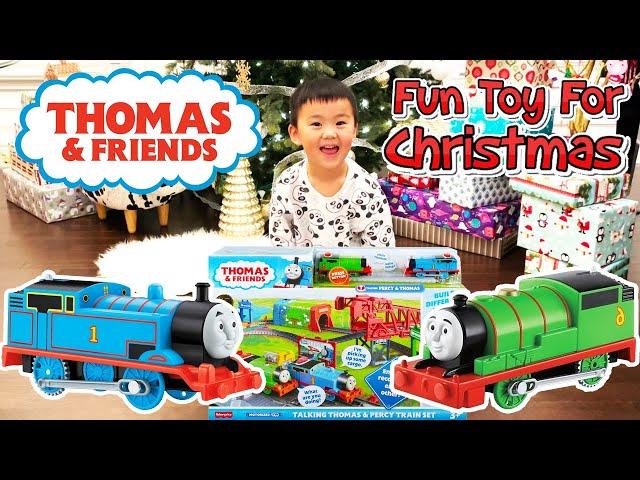 Thomas & Friends Talking Thomas & Percy Train Set | Keeva's Christmas Gift Unwrap! | Kids Toy Review