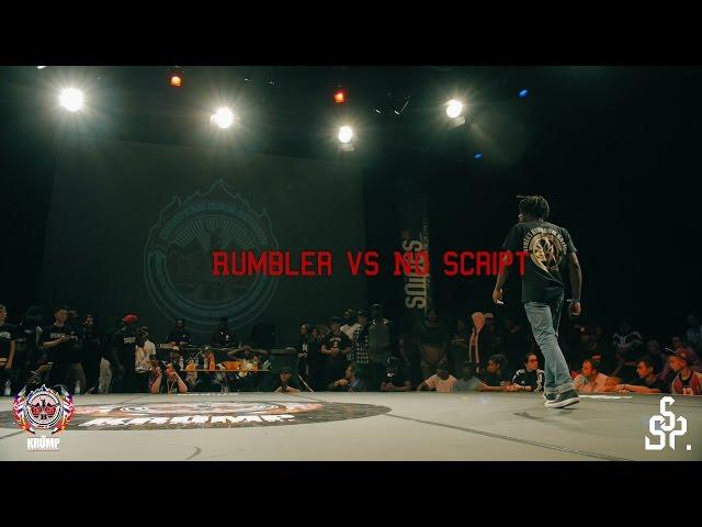 Rumbler vs No Script | Male 1/8Final | EBS KRUMP WORLD CHAMPIONSHIP 2016