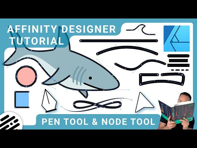 Affinity Designer Pen Tool and Node Tool Tutorial - Beginner to Advanced