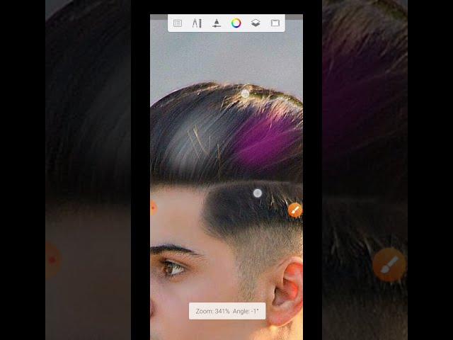 Colourful hair editing in sketchbook | By urban editz #shorts