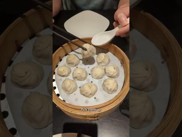 Soup dumplings (xiao long bao) at Din Tai Fung