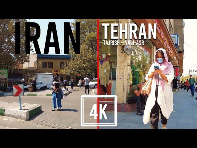 [4K] Tehran 2021, Tajrish Square to Vali-Asr, Walking Tour, Iran Virtual Tour.