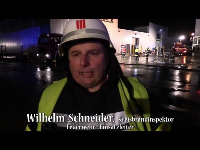 Brand einer Werkhalle in Vöhringen