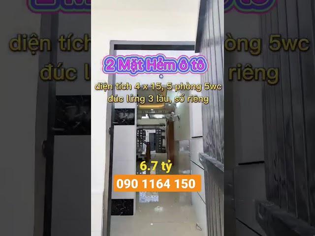 Bán nhà mới 2 mặt hẻm ô tô đường Hương Lộ 2 quận Bình Tân