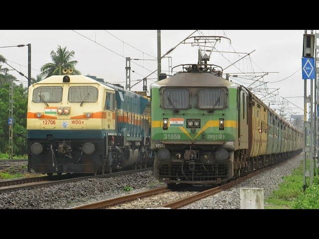 Dangerous Freight Locomotives Power Passenger Trains | DIESEL vs ELECTRIC | Indian Railways