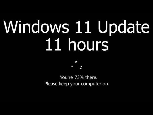 Windows 11 Update Screen 11 hours REAL COUNT in 4K UHD !