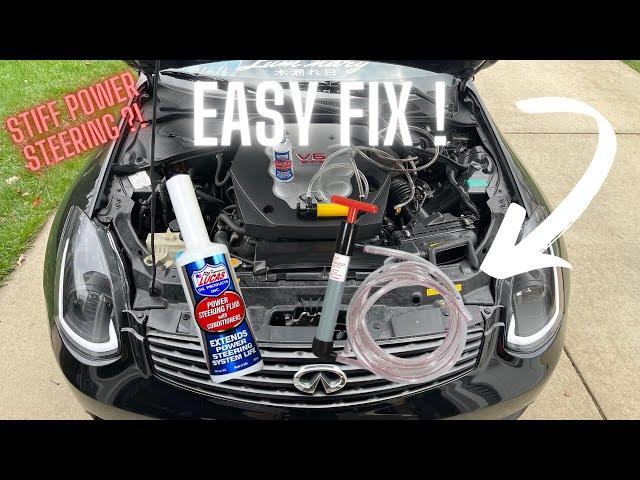 How to fix hard/stiff power steering on ANY CAR !