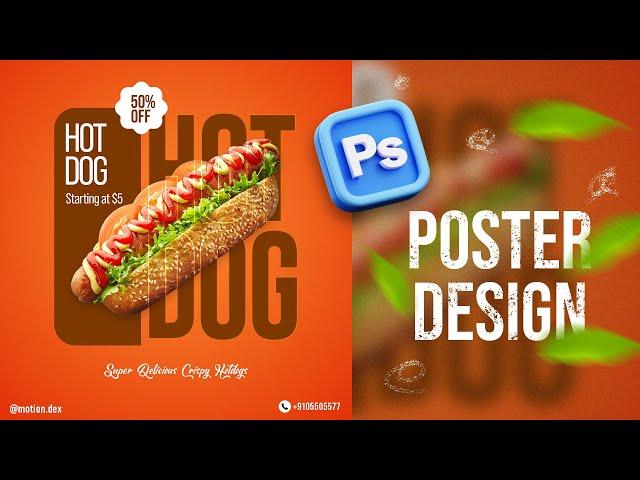 Design Fast Food POSTER in Photoshop | Photoshop Tutorial in Hindi