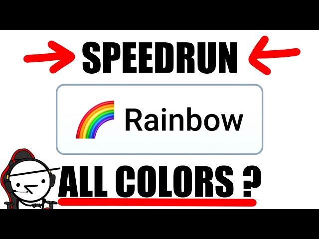 Speedrunning All The Colors Of The Rainbow! | Infinite Craft