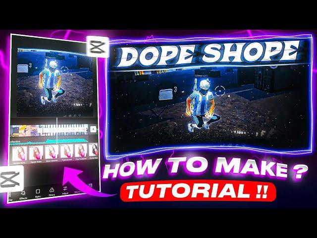 Free Fire Trending Dope Shope Montage Edit TUTORIAL Capcut Video Editing 