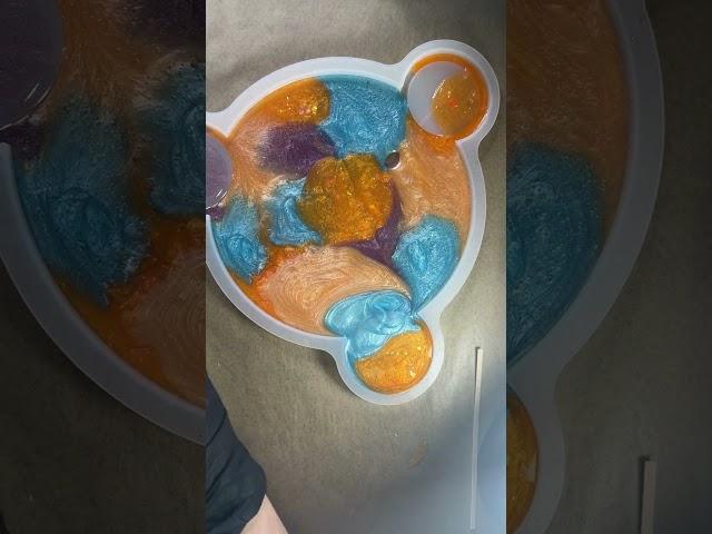 Creating a Gold & Cosmic Resin Candle Holder | Moon Phases and Pentagram Design