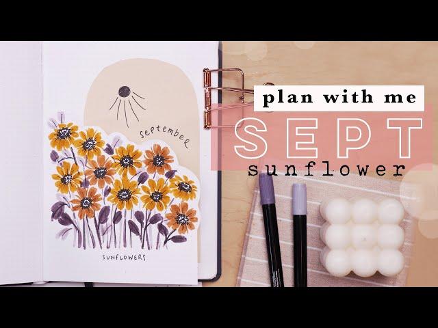 Plan With Me | SEPTEMBER 2022 Bullet Journal SUNFLOWER