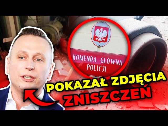 Wybuch granatnika w Komendzie Głównej Policji. Brejza dotarł do zdjęć zniszczeń