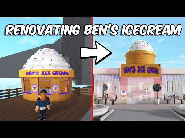 RENOVATING BEN'S ICE CREAM IN BLOXBURG | roblox