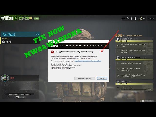 How to fix Warzone 2 Crashing& MW2 Warzone 2 Game Ship exe Fix easy 2 minit 