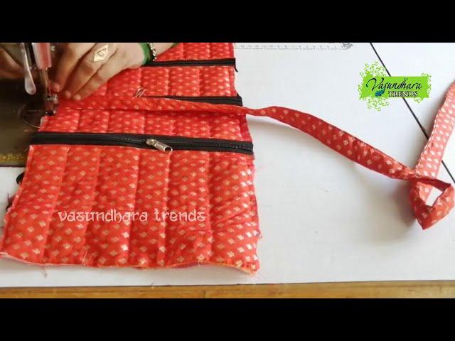 Easy and Simple Hand Bag Making Tutorial At Home || DIY Handmade Hand Bag #VasundharaTrends#