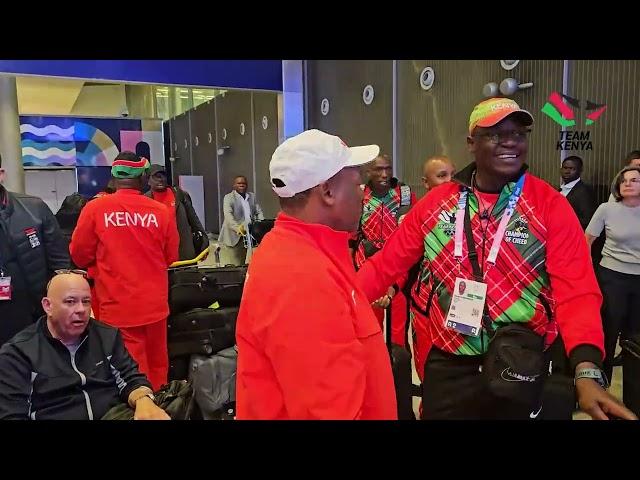 Faith Kipyegon arrives in Paris for the 2024  Olympics games