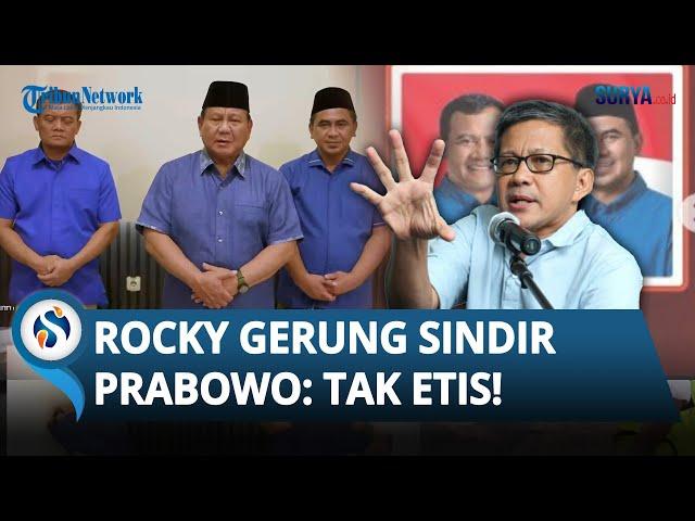 SINDIRAN PEDAS Rocky Gerung, Sebut Prabowo TIDAK ETIS gegara Cawe-cawe di Pilkada