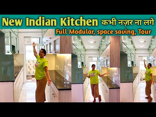 Indian Fully Modular kitchen Tour| Budget friendly, space saving ideas, Small Home with Big kitchen