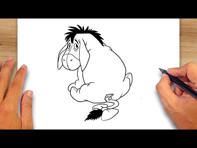 How to draw Eeyore from Winnie the Pooh